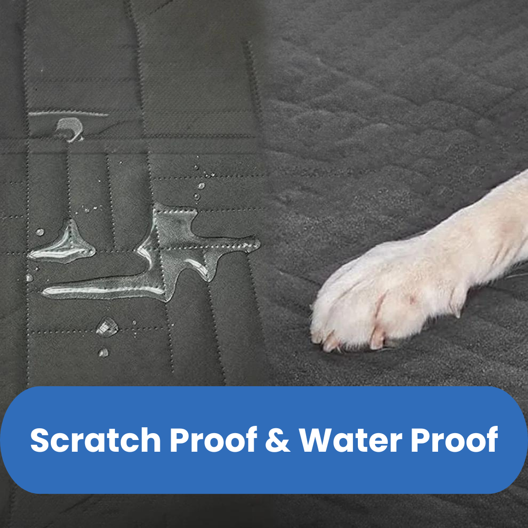 Folded/Storage Image:
"Foldable EvaniaSeat dog car seat protector for easy storage and travel"