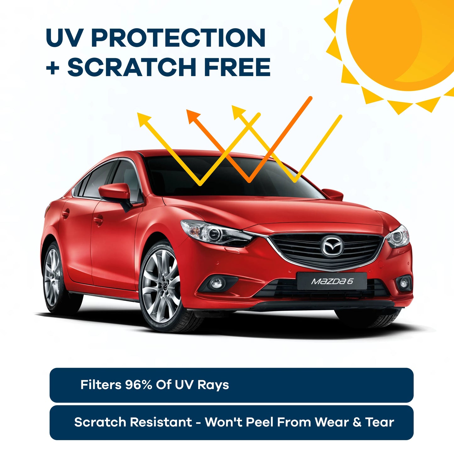 Lifestyle Shot (parked car with tints):
*"SUV with Evania InstaTints car glass tint