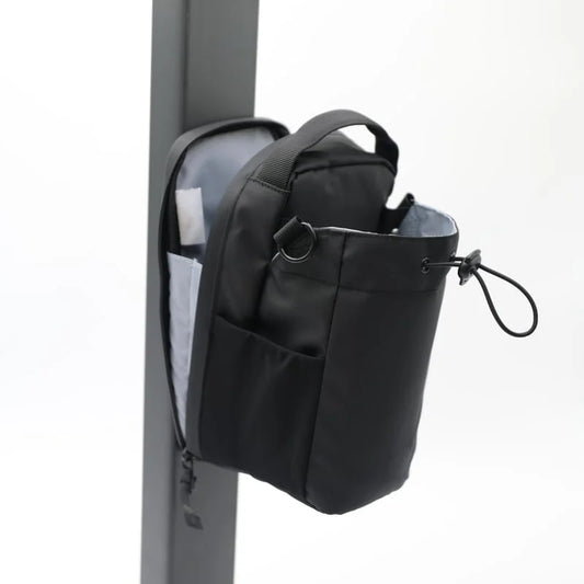 Main Product Shot:
"Evania Magnetic Gym Bag in black, stylish and durable fitness duffel"