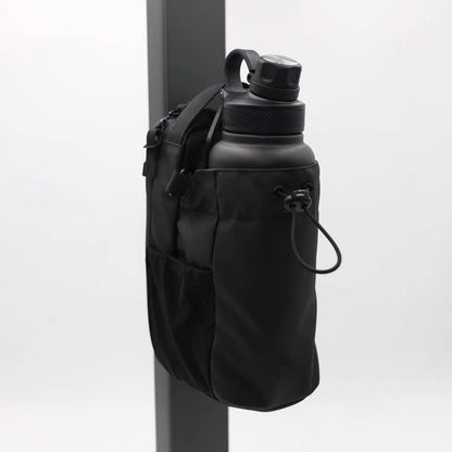 Travel Shot (airport/road):
"Evania Magnetic Gym Bag used as carry-on travel duffel"